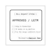 Grappige LGTM Code Review Pull Request Douane Stem Rubberstempel (Afrduk)