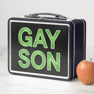 Grappige lhbtq-protest van homoseksuele zoon