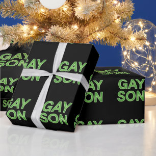Grappige lhbtq-protest voor homoseksuele zoon cadeaupapier