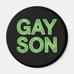 Grappige lhbtq-protest voor homoseksuele zoon magneet