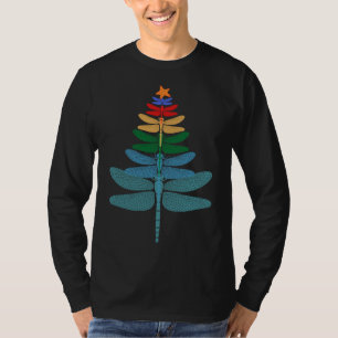 Grappige libel kerstboom Xmas Waterverf Gif T-shirt
