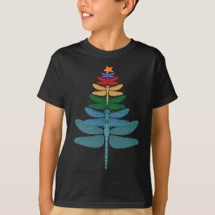 Grappige libel kerstboom Xmas Waterverf Gif T-shirt