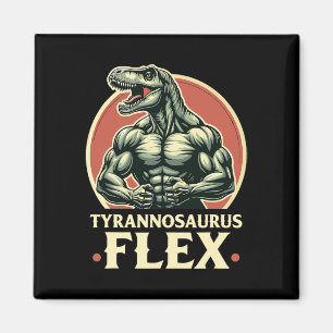 Grappige Lichaamsbouwer Tyrannosaurus Flex Gym T-r Magneet