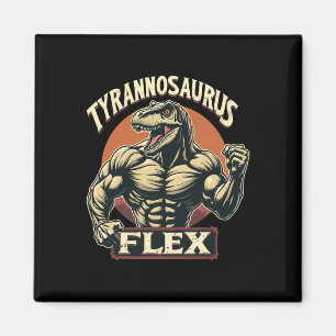 Grappige Lichaamstrainer Tyrannosaurus Flex Gym T- Magneet