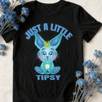 Grappige lichtelijk aangeschoten konijn konijn Tri-Blend shirt