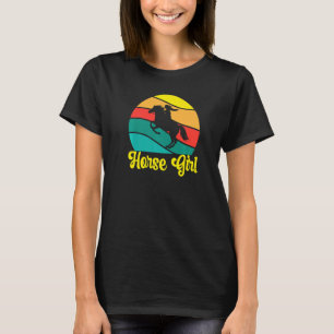 Grappige Liefde Hart Paarden Cowgirl T-shirt