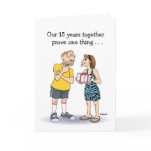 Grappige liefde is de 15e Jubileum Kaart