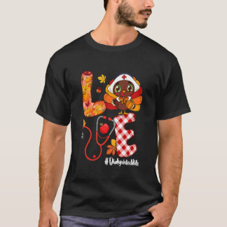 Grappige Liefde Kalkoen Thanksgiving Dialyse Tech  T-shirt