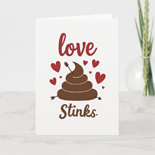 Grappige Liefde Stinkt Poep Kaart
