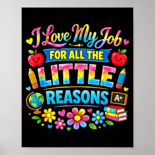 Grappige liefdesbaan voor de kleine redenen leraar poster