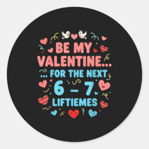 Grappige liefdescitaat 6 7 shirt zes zeven meme Va Ronde Sticker