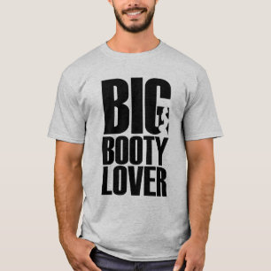 Grappige liefhebber van grote billen in zwart teks t-shirt