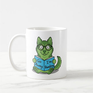 Grappige Lieve Groene Hond Ga Weg Ik Lees Koffiemok