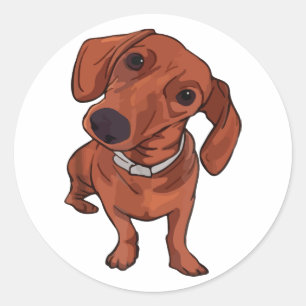 Grappige lieve hond, hondenliefhebber, hondenbezit ronde sticker