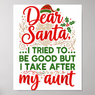 Grappige lieve Sint ik heb geprobeerd goed te zijn Poster