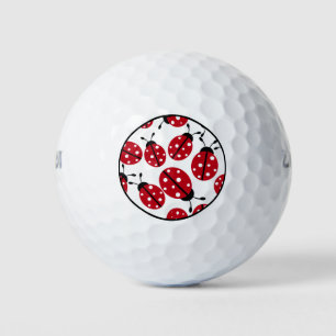 Grappige lieveheersbeestjes Patroon Natuur Themne Golfballen