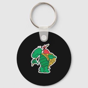 grappige lifter schildpad sleutelhanger