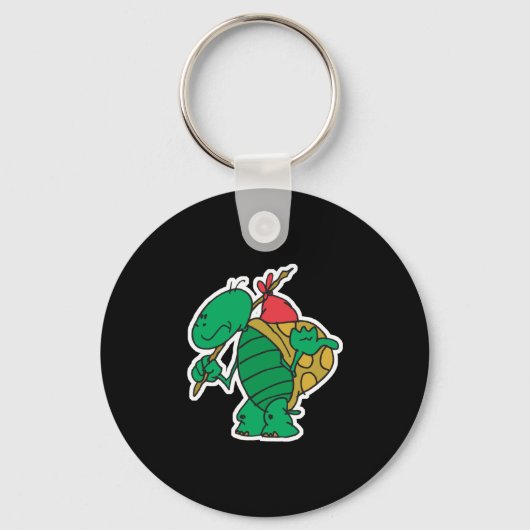 grappige lifter schildpad sleutelhanger (Voorkant)