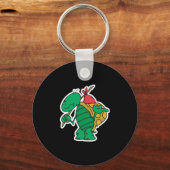 grappige lifter schildpad sleutelhanger (Voorkant)