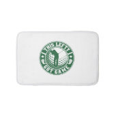 Grappige linkshandige golfspeler badmat (Voorkant)