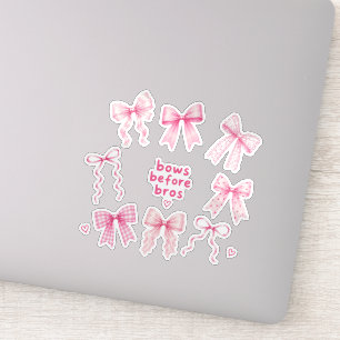 Grappige linten voor broers Coquette roze cadeau v Sticker