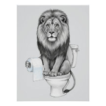 Grappige Lion Wall Art