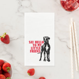 Grappige Little Great Dane papieren gastendoekjes Servet