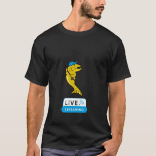Grappige Live Streaming, Fly Fishing Gamers T-shirt