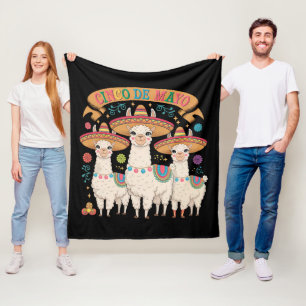 Grappige Llama Cinco De Mayo Feest Partij Fleece Deken