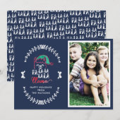 Grappige Llama Citaat Kerst Zeggende Foto Vakantie (Voorkant / Achterkant)