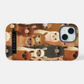 Grappige Llama iPhone Case 15 Hoesje (Achterkant horizontaal)