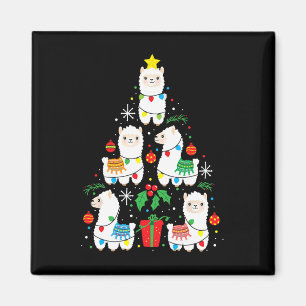Grappige Llama Kerstboom Ornament Decor Gift Wom Magneet