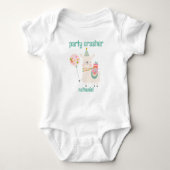 Grappige Llama Party Crasher Romper (Voorkant)