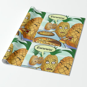 Grappige LTCartoons Ananas Pizza Strip  Cadeaupapier