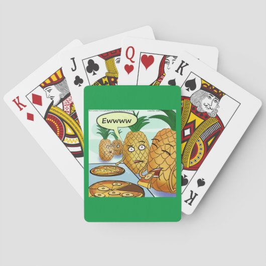 Grappige LTCartoons Ananas Pizza Strip  Pokerkaarten (Achterkant)