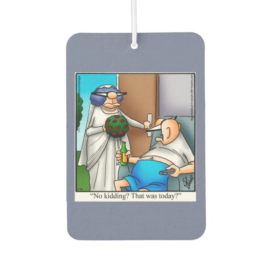 Grappige luchtverfrisser huwelijksherinneringscade (Voorkant)