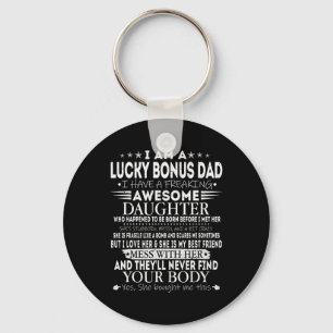 Grappige Lucky Bonus Dad T-shirt van Geweldige Doc Sleutelhanger