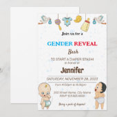 Grappige Lui-bash-uitnodigingen  Kaart (Voorkant / Achterkant)