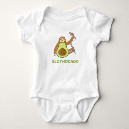 Grappige Luiaard Avocado Romper (Voorkant)