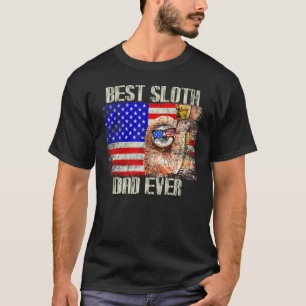Grappige Luiaard Beste Luiaard Papa Ooit Patriotti T-shirt