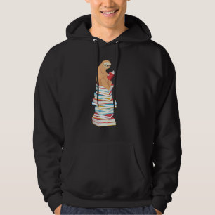 Grappige luiaard boek lezen school leraar student hoodie