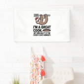 Grappige Luiaard Cook Hanging on a Fork Spandoek (Insitu)