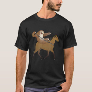 Grappige luiaard die paard rijdt voor luiaard kost t-shirt