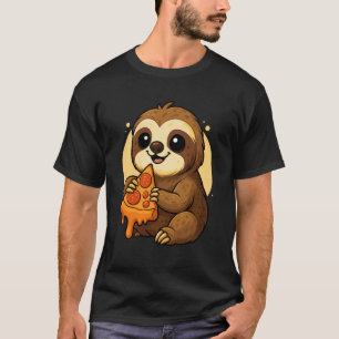Grappige Luiaard Die Pizza Eet Grafisch Jongens Me T-shirt