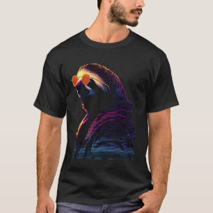 Grappige Luiaard Dierenliefhebber Kunstwerk Tropis T-shirt