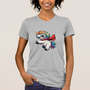 Grappige Luiaard Eenhoorn als Held voor een Superh T-shirt