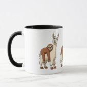 Grappige Luiaard en Llama Koffie Mok (Links)