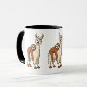 Grappige Luiaard en Llama Koffie Mok (Voorkant links)