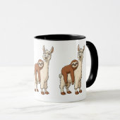 Grappige Luiaard en Llama Koffie Mok (Voorkant rechts)