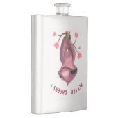 Grappige Luiaard Flask Cheers - Aangepaste tekst Flacon (Rechts)